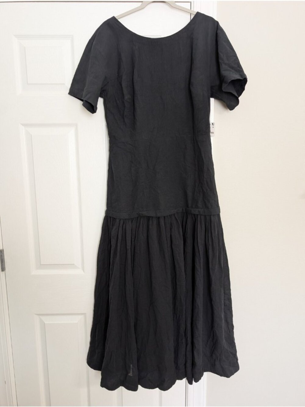 Free PeopleWomen's Black Marcella Midi DressSize XL Luxury Old Money - Picture 2 of 13